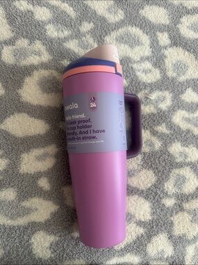 Owala Insulated Travel Mug with Built-In Straw — Lavender Pink